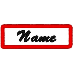 NAME PATCH ROUNDED CORNERS